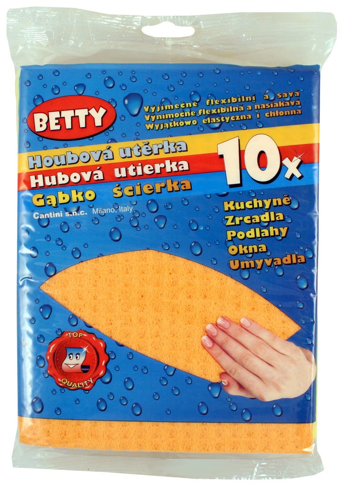 Utěrka BETTY houbová 10ks
